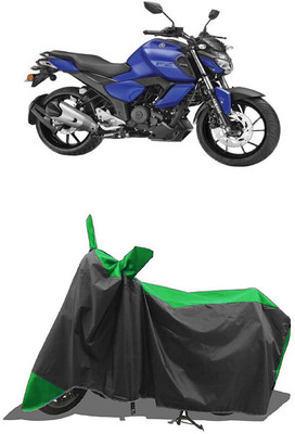 SUGASHRI Waterproof Two Wheeler Cover for Yamaha(FZ FI, Green, Black)