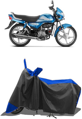 SUGASHRI Waterproof Two Wheeler Cover for Hero(CD deluxe, Blue, Black)