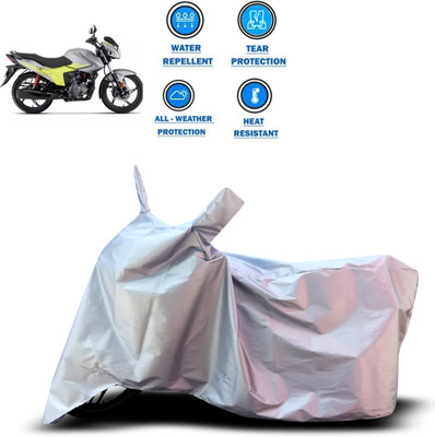 CODOKI Two Wheeler Cover for Hero(MotoCorp Glamour, Silver)