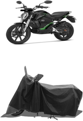 SUGASHRI Waterproof Two Wheeler Cover for Revolt(RV 300, Grey, Black)