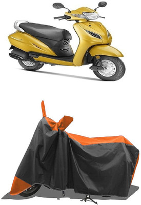 SUGASHRI Waterproof Two Wheeler Cover for Honda(Activa 5G, Orange, Black)