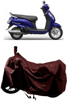 SUGASHRI Waterproof Two Wheeler Cover for Suzuki(New Access 125, Maroon)