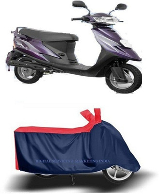 DSAMI Two Wheeler Cover for TVS(Teenz, Blue)