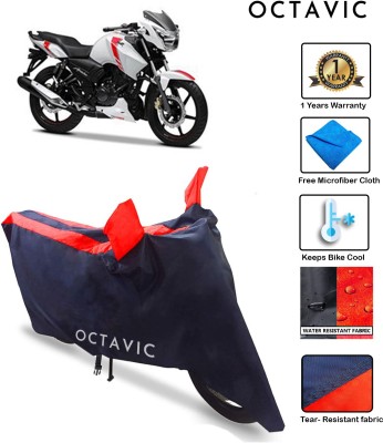 octavic Waterproof Two Wheeler Cover for TVS(Apache RTR 160, Red)