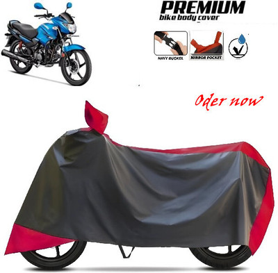 SK AUTO Waterproof Two Wheeler Cover for TVS, Hero, Honda, Bajaj(Red, Black)