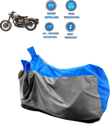 PAGORA Two Wheeler Cover for Royal Enfield(Classic Desert Storm, Grey)