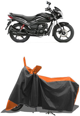 SUGASHRI Waterproof Two Wheeler Cover for Hero(Passion Xpro, Orange, Black)