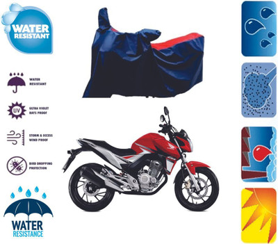 Mdstar Waterproof Two Wheeler Cover for Honda(CB Twister, Red, Blue)
