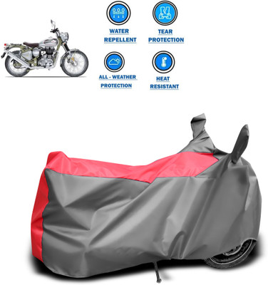 CODOKI Two Wheeler Cover for Royal Enfield(Bullet Trials 500, Grey)