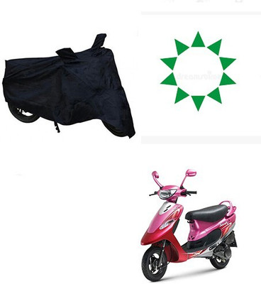 DeepShakshi AUTOMOTIVE Waterproof Two Wheeler Cover for TVS(Scooty Pep+, Black)