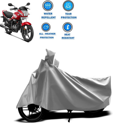 CODOKI Two Wheeler Cover for Hero(Super Splendor, Silver)