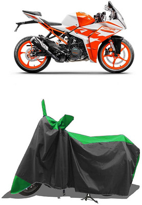 SUGASHRI Waterproof Two Wheeler Cover for KTM(RC125 BS6, Green, Black)