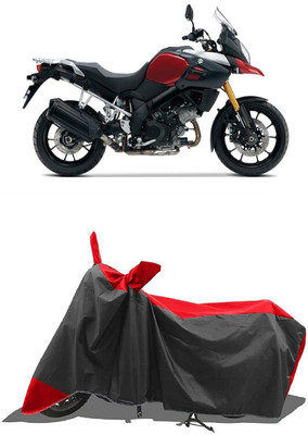SUGASHRI Waterproof Two Wheeler Cover for Suzuki(V Strom 1000, Red, Black)