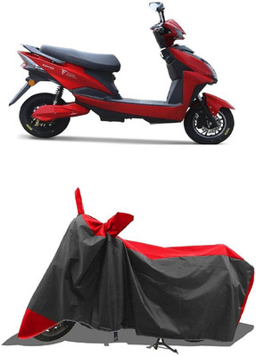 SUGASHRI Waterproof Two Wheeler Cover for Techo Electra(Raptor BS6, Red, Black)