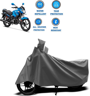 PAGORA Two Wheeler Cover for Hero(Glamour FI, Grey)