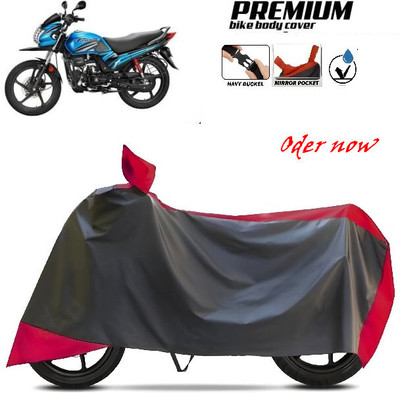 SK AUTO Waterproof Two Wheeler Cover for TVS, Hero, Honda, Bajaj(Red, Black)