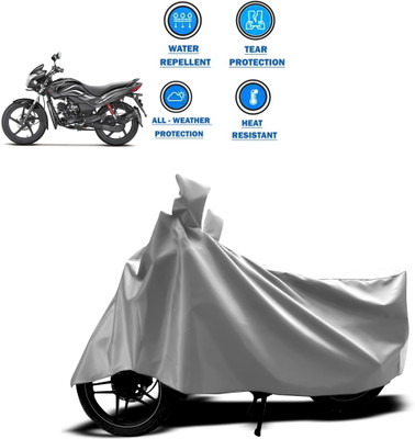 CODOKI Two Wheeler Cover for Hero(Passion, Silver)