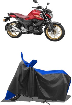 SUGASHRI Waterproof Two Wheeler Cover for Yamaha(FZ S FI New BS6, Blue, Black)