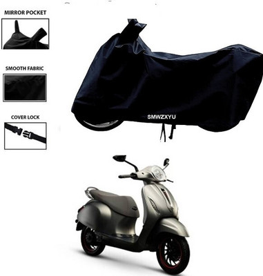 SK AUTO Waterproof Two Wheeler Cover for Bajaj(Black)