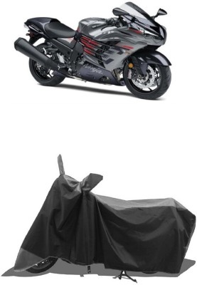 SUGASHRI Waterproof Two Wheeler Cover for Kawasaki(Ninja ZX-14R, Grey, Black)