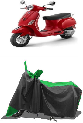 SUGASHRI Waterproof Two Wheeler Cover for Piaggio(Vespa LX, Green, Black)