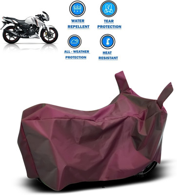 CODOKI Waterproof Two Wheeler Cover for TVS(Apache 150, Maroon)