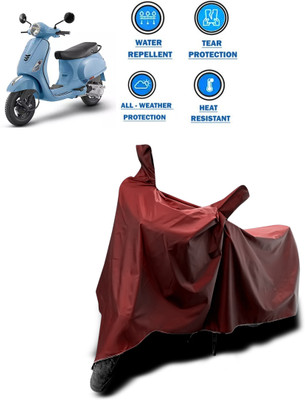 CODOKI Waterproof Two Wheeler Cover for Piaggio(Vespa LX 125, Maroon)
