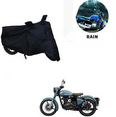 SK AUTO Waterproof Two Wheeler Cover for Royal Enfield(Classic 350, Black)