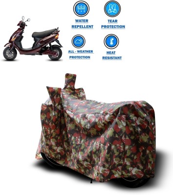 CODOKI Two Wheeler Cover for Hero(Electric Wave Dx, Red)