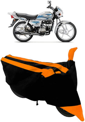 AutoGalaxy Waterproof Two Wheeler Cover for Hero(Splendor Plus, Orange, Black)