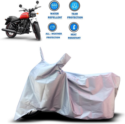 CODOKI Two Wheeler Cover for Royal Enfield(Thunderbird 350, Silver)