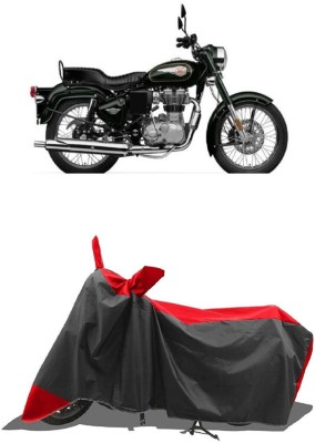 SUGASHRI Waterproof Two Wheeler Cover for Royal Enfield(Standardv, Red, Black)