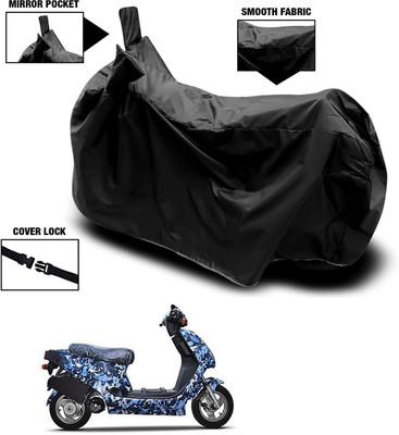 SK AUTO Waterproof Two Wheeler Cover for Hero(Electric Optima Plus, Black)