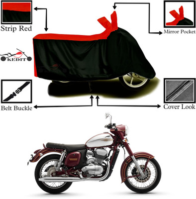 SK AUTO Two Wheeler Cover for JAWA(300, Red, Black)