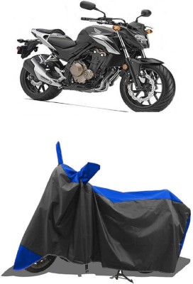 SUGASHRI Waterproof Two Wheeler Cover for Honda(CB 500, Blue, Black)