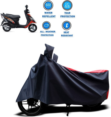 PAGORA Two Wheeler Cover for TVS(Scooty Streak, Red)