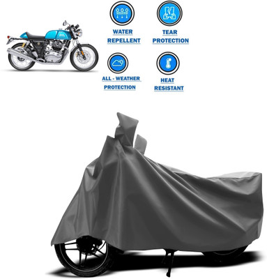 CODOKI Two Wheeler Cover for Royal Enfield(Continental GT, Grey)