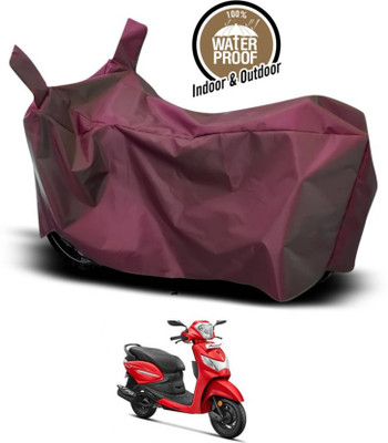 SK AUTO Two Wheeler Cover for Hero(Pleasure Plus, Maroon)