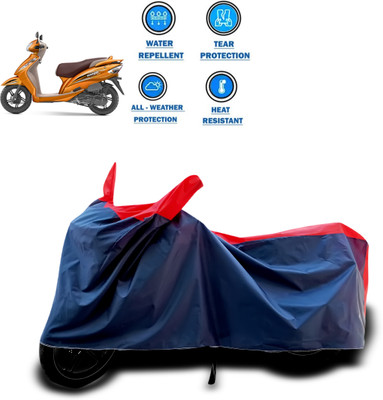 PAGORA Two Wheeler Cover for TVS(Wego, Red)
