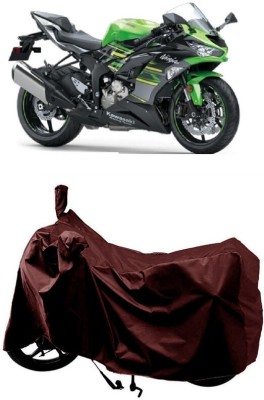 SUGASHRI Waterproof Two Wheeler Cover for Kawasaki(Ninja ZX-6R BS6, Maroon)