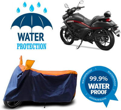 Mdstar Waterproof Two Wheeler Cover for Suzuki(Intruder, Multicolor)