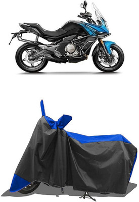SUGASHRI Waterproof Two Wheeler Cover for CFMoto(650MT, Blue, Black)