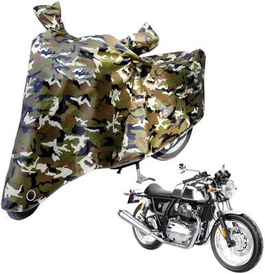 Laxnera Waterproof Two Wheeler Cover for Royal Enfield(GT650R, Green, Black)