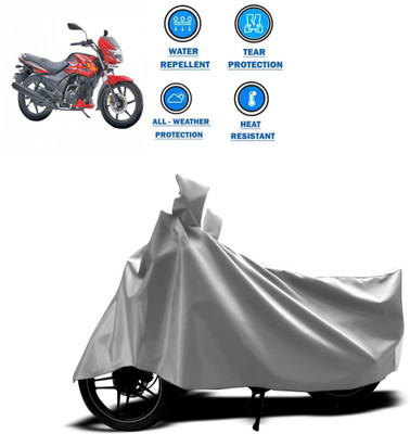 CODOKI Two Wheeler Cover for TVS(Flame DS 125, Silver)