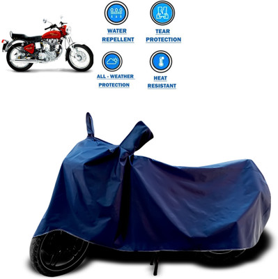 CODOKI Two Wheeler Cover for Royal Enfield(Electra 5S, Blue)