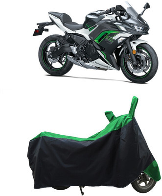 Coxtor Waterproof Two Wheeler Cover for Kawasaki(Ninja 650 BS6, Green)