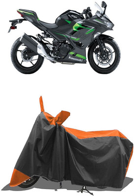 SUGASHRI Waterproof Two Wheeler Cover for Kawasaki(Ninja 650 BS6, Orange, Black)