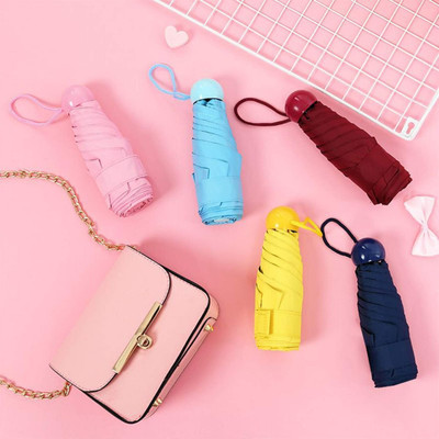 SBTs Foldable Mini Capsule Umbrella Umbrella(Yellow, Pink, Green, Blue)