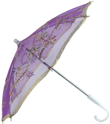 INFISPACE Ladoo Gopal Ji Fancy Chhatri Umbrella for , 12 Inchs & Purple Color pack of 3 Umbrella(Purple)