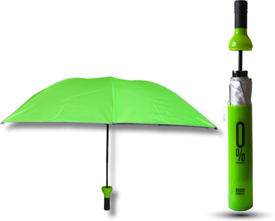 SBTs Bottle Umbrella, Stylish, Compact and Portable Umbrella with Case, Double Layer Umbrella(Green)